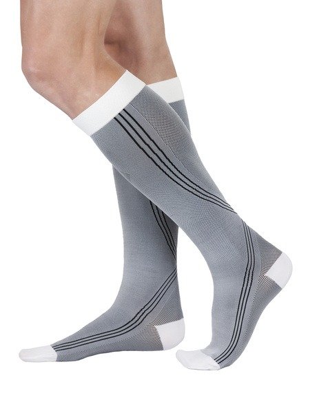 Compression Socks, White, Class 1, 1 Pair