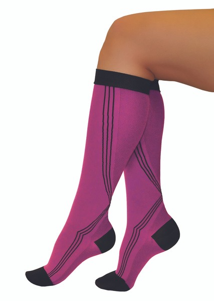 Pink Compression Socks, Class 1, 1 Pair