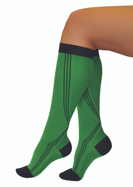 Compression Socks, Green, Class 1, 1 Pair