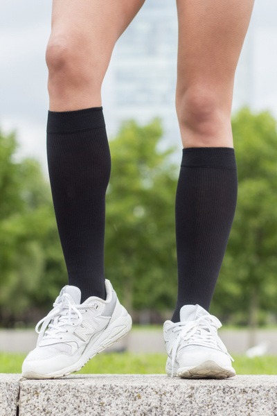 Compression Socks, Black, 20-30 mmHg, 2 Pack