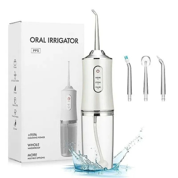 Portable Oral Irrigator: Clean Teeth, Tongue &amp; Braces