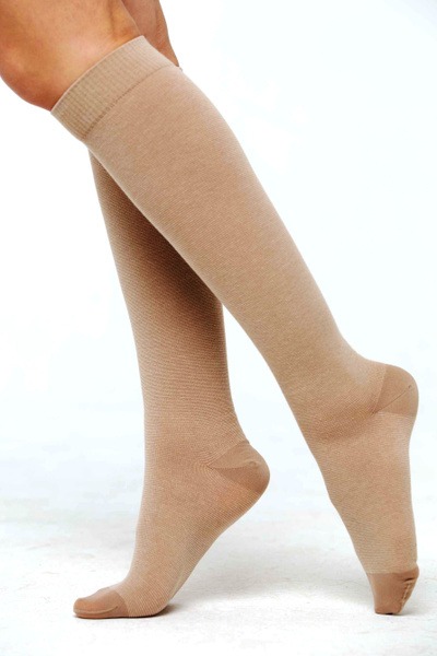 Beige Compression Stockings, 20-30 mmHg, 2 Pack