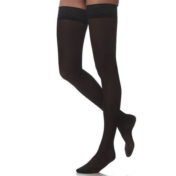 Black Compression Stockings, 20-30 mmHg, 2 Pack