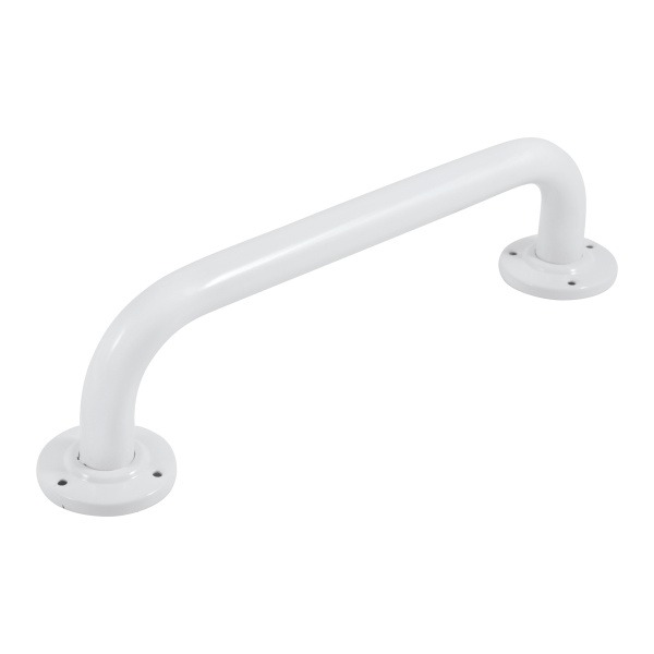 White Metal Bathroom Grab Bar (30cm) - "Ginger Cat"
