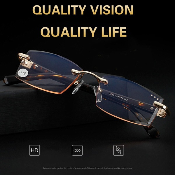 Luxury Blue Light Blocking Readers: Metal Frame for Men &amp; Women