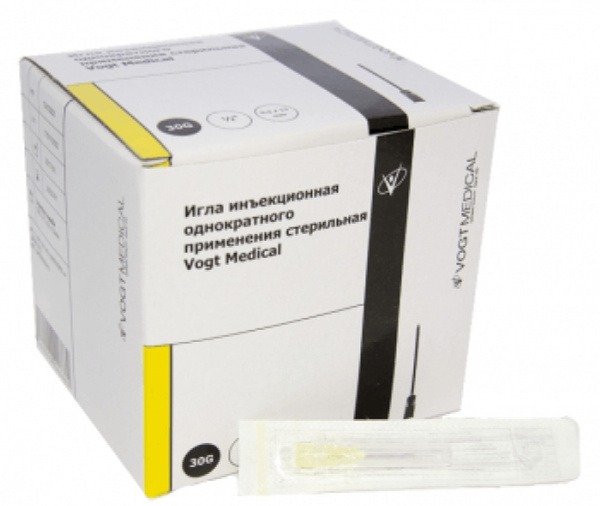 Vogt Medical 30G Injection Needles (0.30 x 13mm) - 100 Count