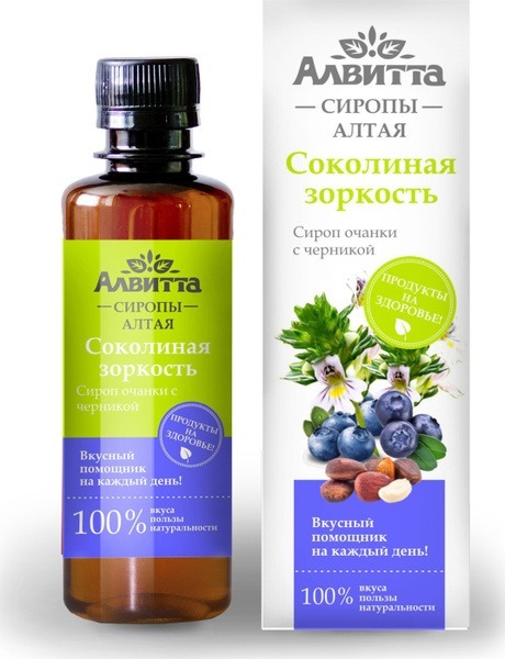 Alvita Hawk Eye Bilberry, Nettle &amp; Cedar Nut Syrup for Improved Vision &amp; Eye Health (200ml)
