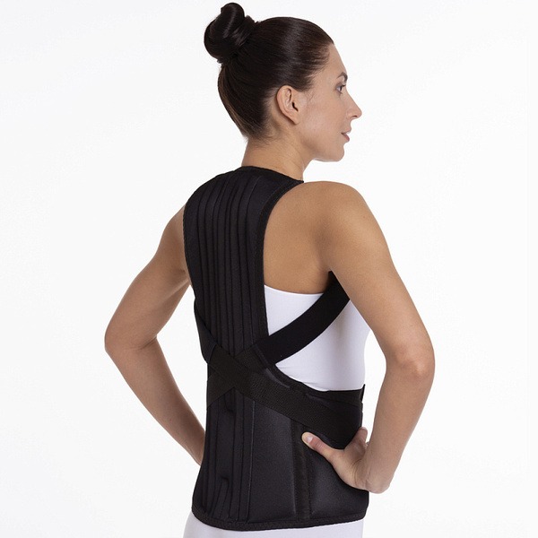 Back Support Brace with 4 Rigid Stays - Corrects Posture, Osteochondrosis Relief (Discounted)