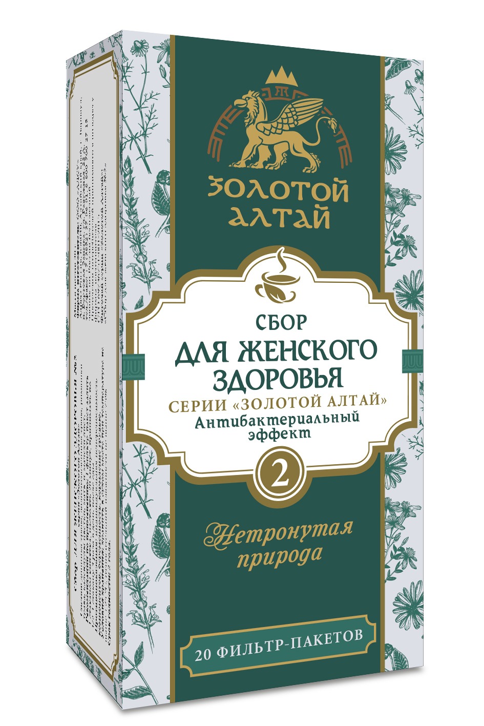 Golden Altai Women's Health Tea Blend #2: Antibacterial Herbal Tea Bags (20ct)