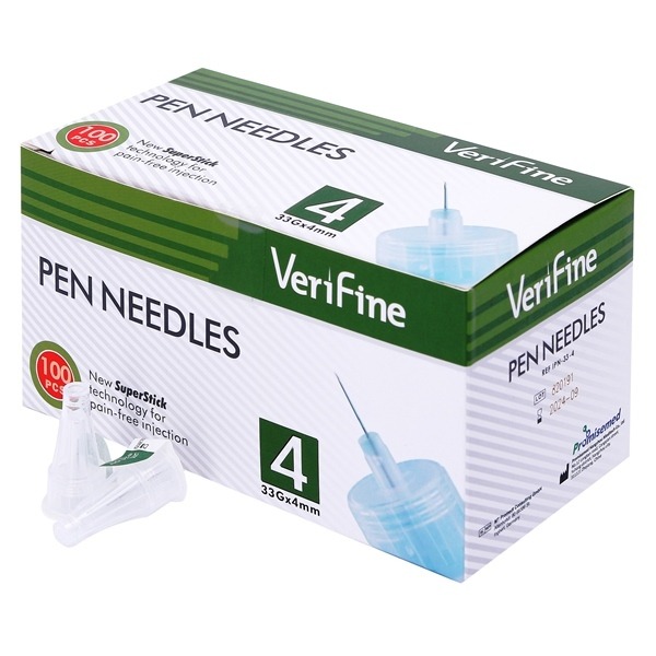33G x 4mm Insulin Syringes Needles (100 Count)