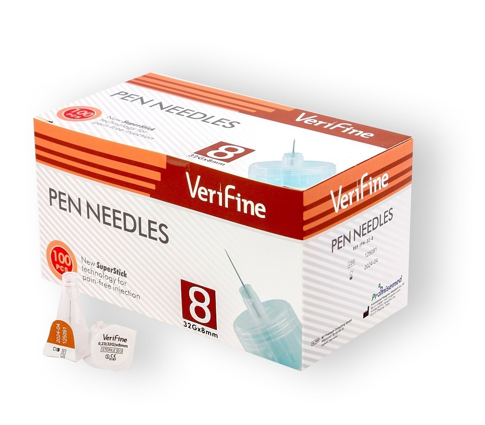 Insulin Syringes Needles 32G x 8mm (100 Count)