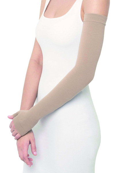 Long Knit Compression Arm Sleeve with Glove & Finger - Sizes Available