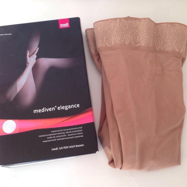 Medi Compression Stockings Beige, Class 2, 1 Pair