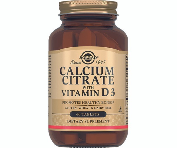 Solgar Calcium Citrate with Vitamin D3 - 60 Tablets