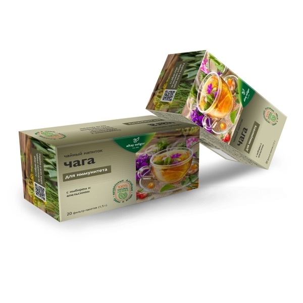 Chaga, Ginger &amp; Orange Herbal Tea (2 x 20 Bags)