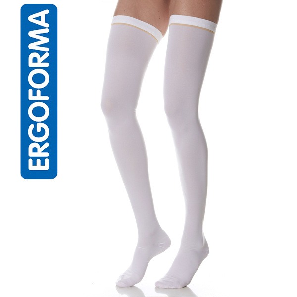 Ergoforma Compression Stockings: White, Class 1