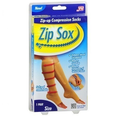 Compression Socks: Beige &amp; Black, Class 1, Single Pair