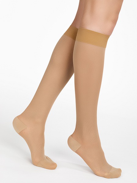 Compression Socks, Light Beige, Class 1 Compression (ORTO)