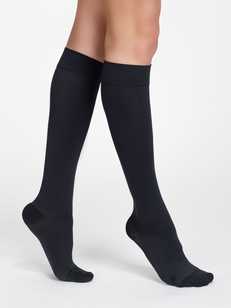 Black Compression Socks, 20-30 mmHg