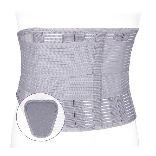 Lumbar-Sacral Semi-Rigid Support Corset - Ecoten, Gray, Small (70-85cm, 24cm Height)