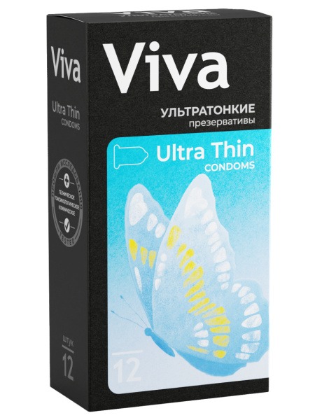 Viva Ultra Thin Condoms, 12 Pack
