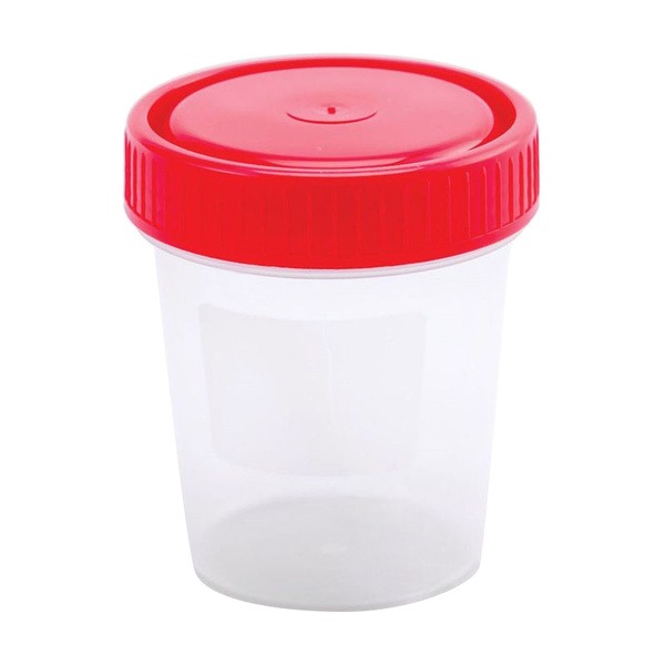 200ml Graduated Non-Sterile Screw-Cap Container with Writing Area