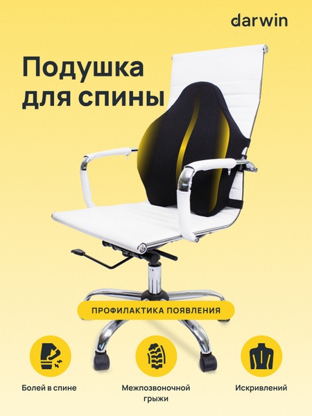 Darwin Memory Foam Seat Cushion: Orthopedic &amp; Back Support (45x55x6cm)