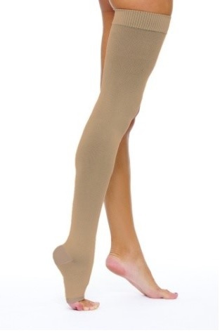 Cream Compression Stockings, Class 2, 1 Pair