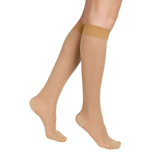 Beige Compression Socks, Class 1 Compression