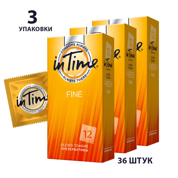 Buy 2 Get 1 Free: IN TIME Fine Ultra-Thin Condoms (36 Pack)