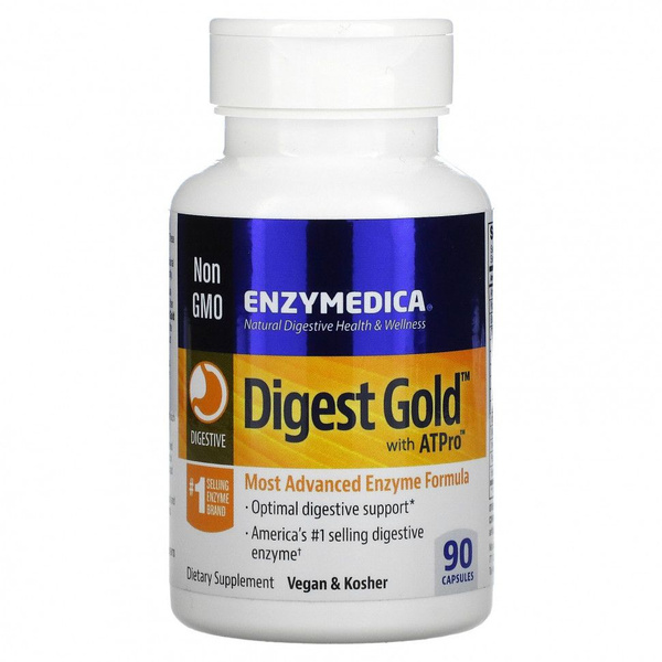 Enzymedica Digest Gold with ATPro: Digestive Enzymes for Improved Digestion (90 Capsules)