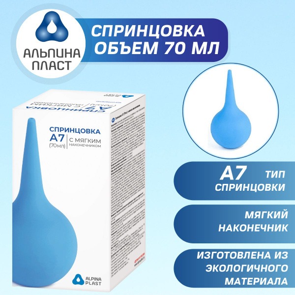 Soft Tip Rubber Bulb Syringe 70ml (Size 7)