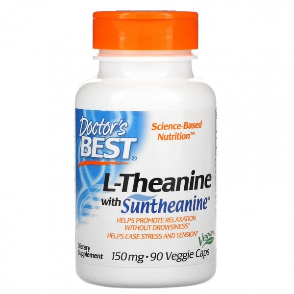 Doctor's Best L-Theanine with Suntheanine - 150mg, 90 Veggie Caps