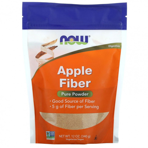 NOW Foods Apple Fiber: Digestive Support, 340g Powder