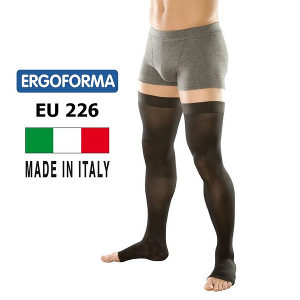 Ergoforma Black Compression Stockings (Class 2, 2 Pack)