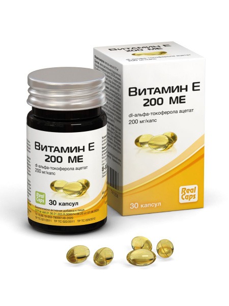 Vitamin E 200 IU (570mg) - 30 Capsules - RealCaps