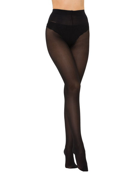 Filorosso Black Moire Compression Tights (40 Denier, 0 Compression)