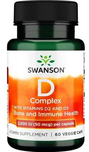 Swanson Vitamin D3 & D2 2000 IU - 60 Veggie Caps