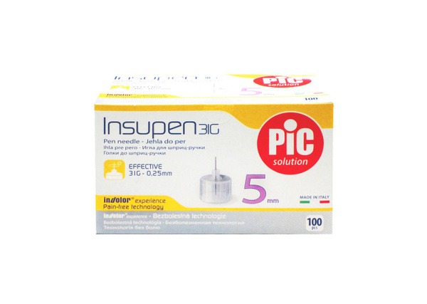 INSUPEN 31G Insulin Syringes (0.25mm x 5mm, 100 Count)