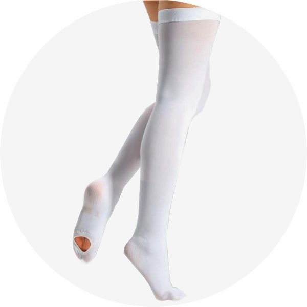 Intex White Compression Stockings, Class 1