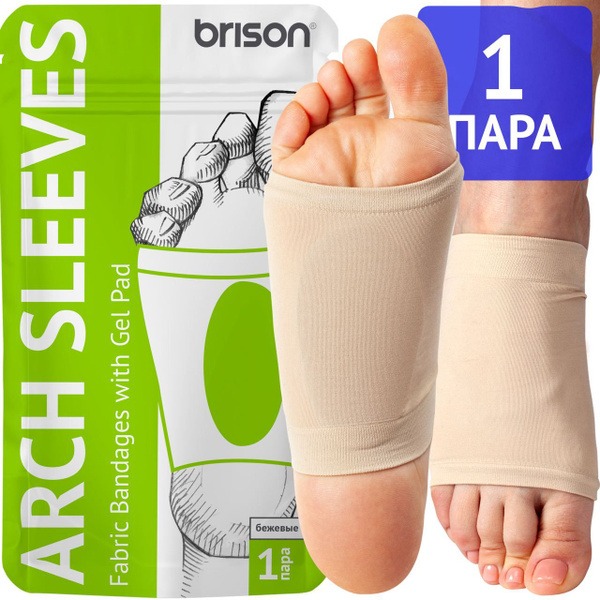 Gel Insoles for Flat Feet: 2-Pair Orthotic Arch Supports