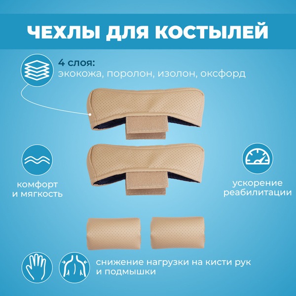 Soft Underarm Crutch Pads (4-Pack)