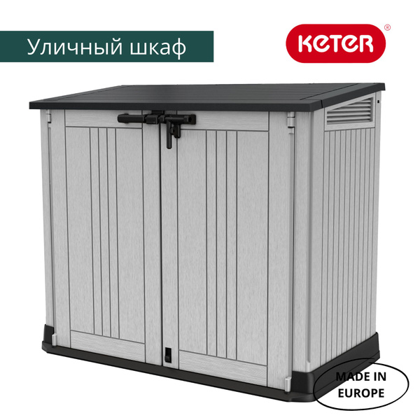 Keter Store-It-Out Midi Upgraded 845L Grey Outdoor Storage Cabinet
