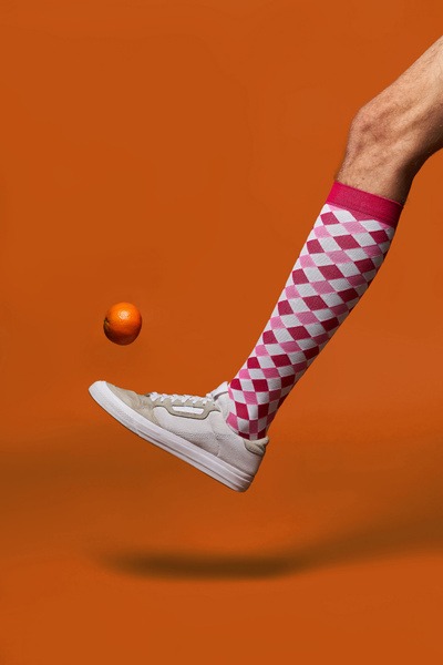 Compression Socks (White &amp; Raspberry) - Red Heat Brand