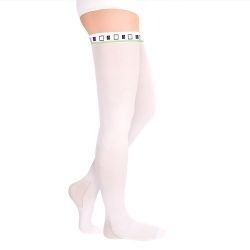 White Compression Stockings, Class 2 Compression - Ecoten