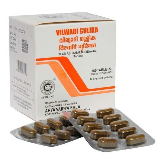 Kottakkal Arya Vaidya Sala Vilwadi Gulika Tablets (100 Count)