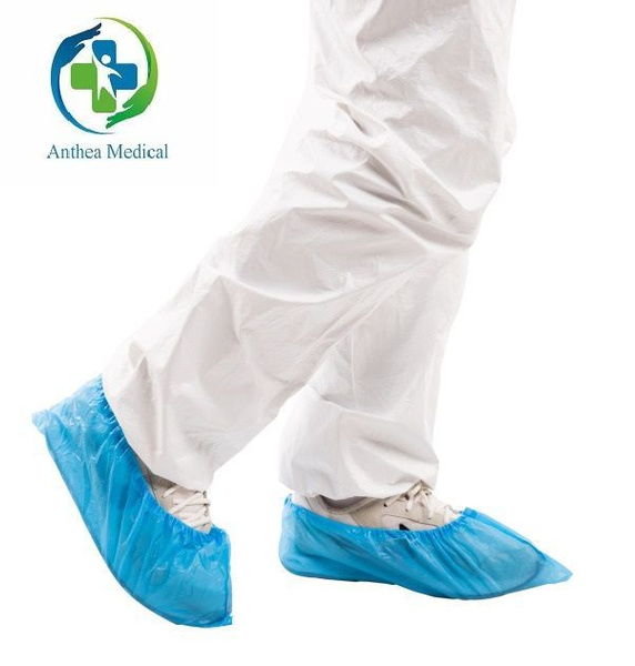 Disposable Medical Shoe Covers (100 Pcs, 20 Microns, Blue)