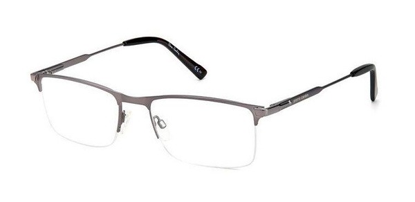Pierre Cardin PC 6876 R80 Grey Rectangular Metal Eyeglass Frames for Men