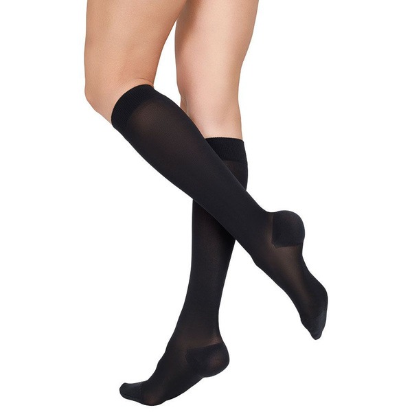 Black Compression Socks - Medical Grade 1 Compression, Size Medium