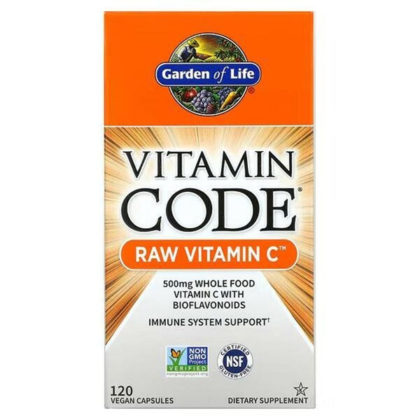 Garden of Life Vitamin Code Raw Vitamin C: 250mg, 120 Vegan Capsules